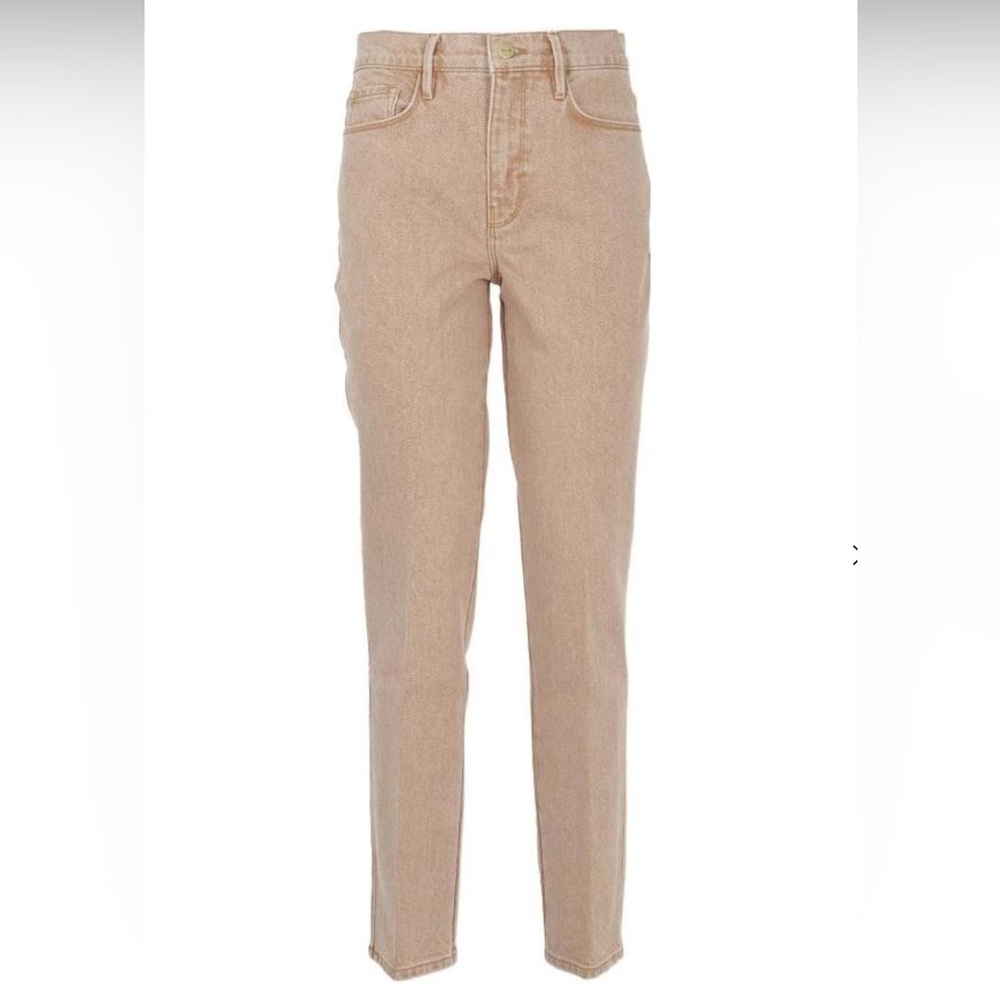FRAME Tan NWOT - PREMIUM THICK DENIM “LE SYLVIE STRAIGHT-LEG JEANS”
